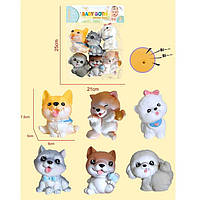 Іграшка для купання Собака 7,5см, 6шт, YF002-7