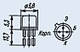 ГТ346А германієвий транзистор PNP 200 МГц (0,1mА 15В) (h21э: 10-150) 3W Ni (ТО18), фото 2