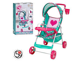 Коляска для ляльок прогулянкова, корзина, підсклянник, T715057
