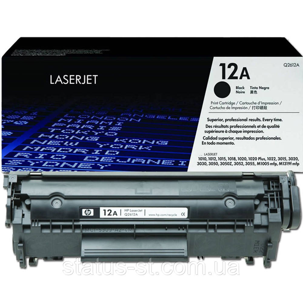 Заправка картриджа HP 12A (Q2612A) для принтера LJ 1010, 1012, 1015, 1018, 1020, 1022, 3015, 3020, 3030 - фото 1 - id-p64966459
