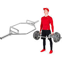 Олімпійська шестигранна штанга inSPORTline Dedlif — професійна збалансована штанга для станової тяги та силових тренуварів