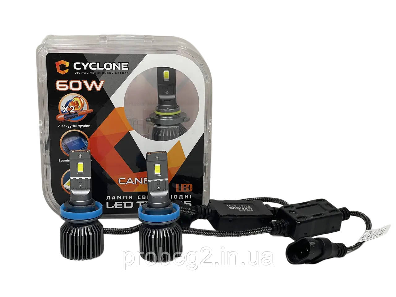 Світлодіодні лампи h11 12000 lm 6000 до Cyclone type 45 12 V 60 w комплект
