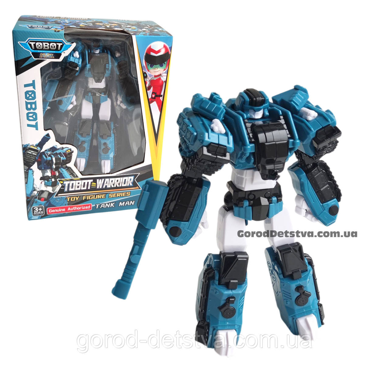 Ігрова фігурка Тобот з рухомими деталями Tank man ​​Tobot Warrior, ноги на шарнірах Розмір 18 см, фото 1