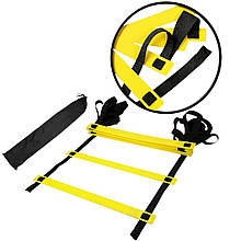 Координаційна драбина, доріжка 10 м, 20 сходинок, для розвитку швидкості та спритності EF1677