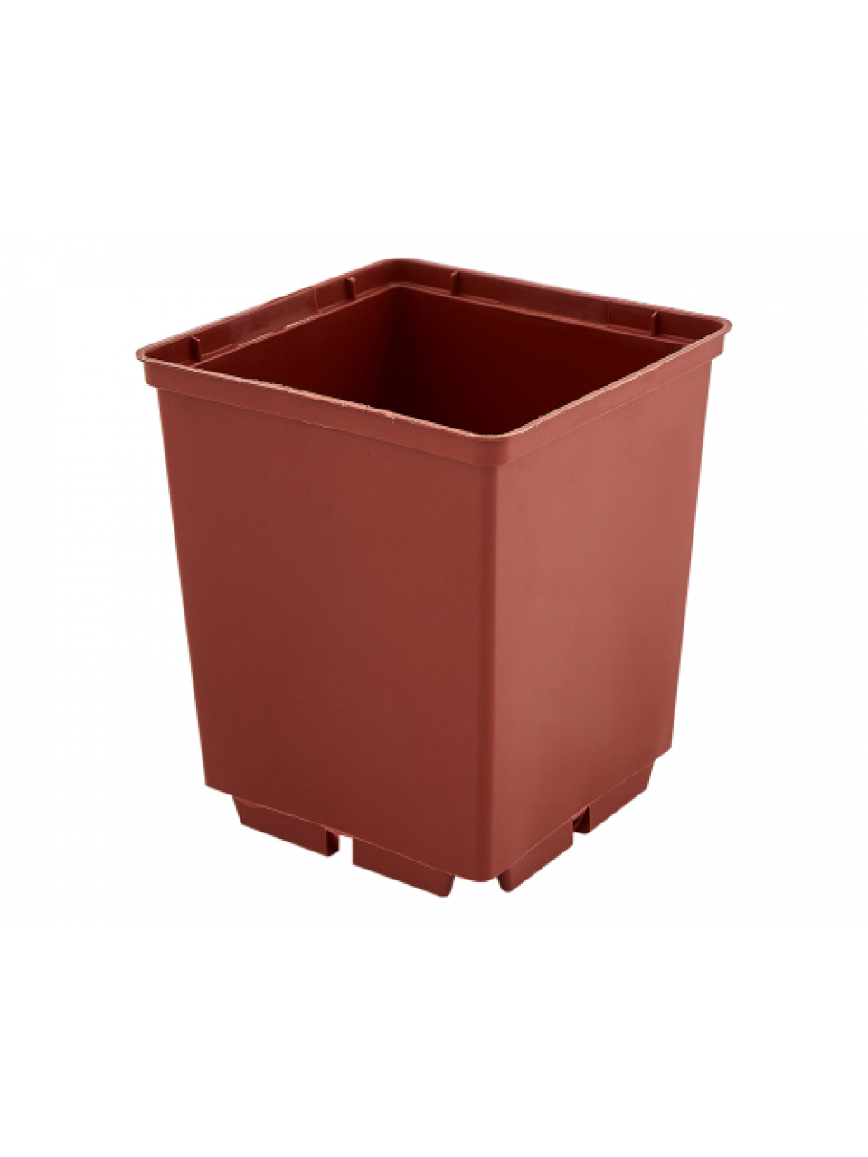 Вазон для розсади квадратний, 0,15 л 6,0 *6,0* 5,5 см, теракот, фото 1
