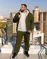 Теплий чоловічий костюм Подвійний "Куртка на флісі з овчиною, шатні тринитка на флісі". Розміри: 48-50, 52-54, 56-58, 60-62