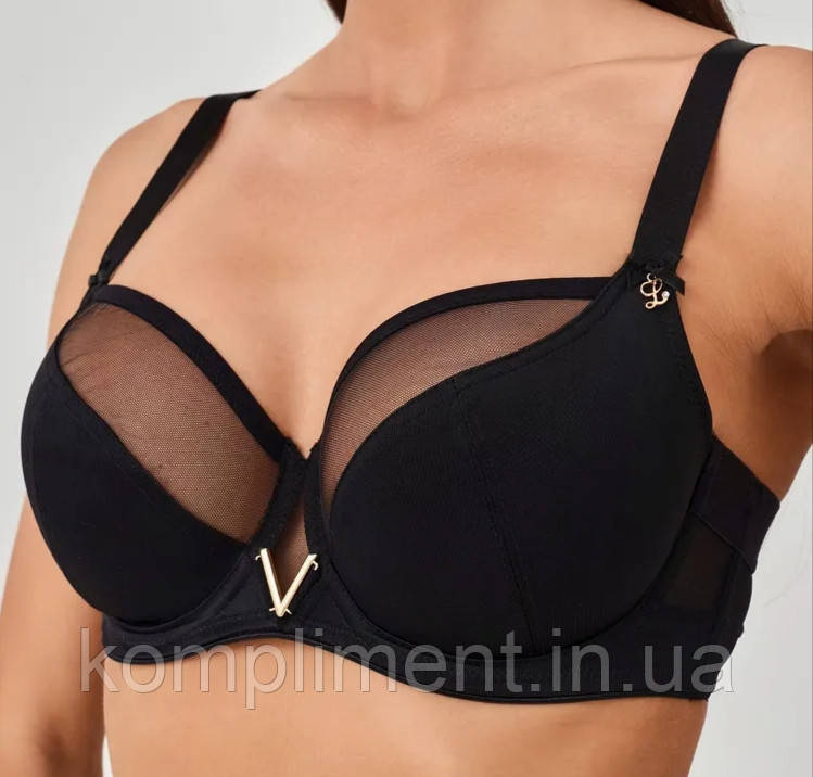 Бюстгальтер гладкий без поролону, Lanny mode, 11593 чорний С
