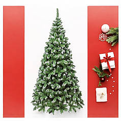 Ялинка Штучна 1.5 метра Королева лідія. Ялина з білими кінчиками. Штучна Ялинка. Ялинка ЗЕЛЕНА ПВХ