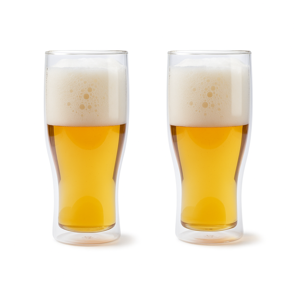 Набір пивних келихів з подвійним дном Herisson 500 мл 2 шт, фото 1
