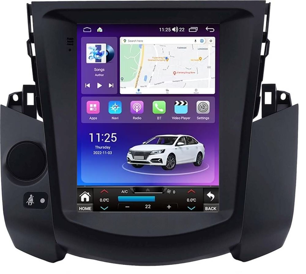 Штатна магнітола Mekede TS3 Toyota RAV4 3 XA30 Tesla screen Tesla style Android 2005-2013, фото 1
