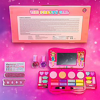 Набір Дитячої Косметики | Косметика для дівчинки ( Лаки, Тіні, Пензлики, Наклейки на Нігті )