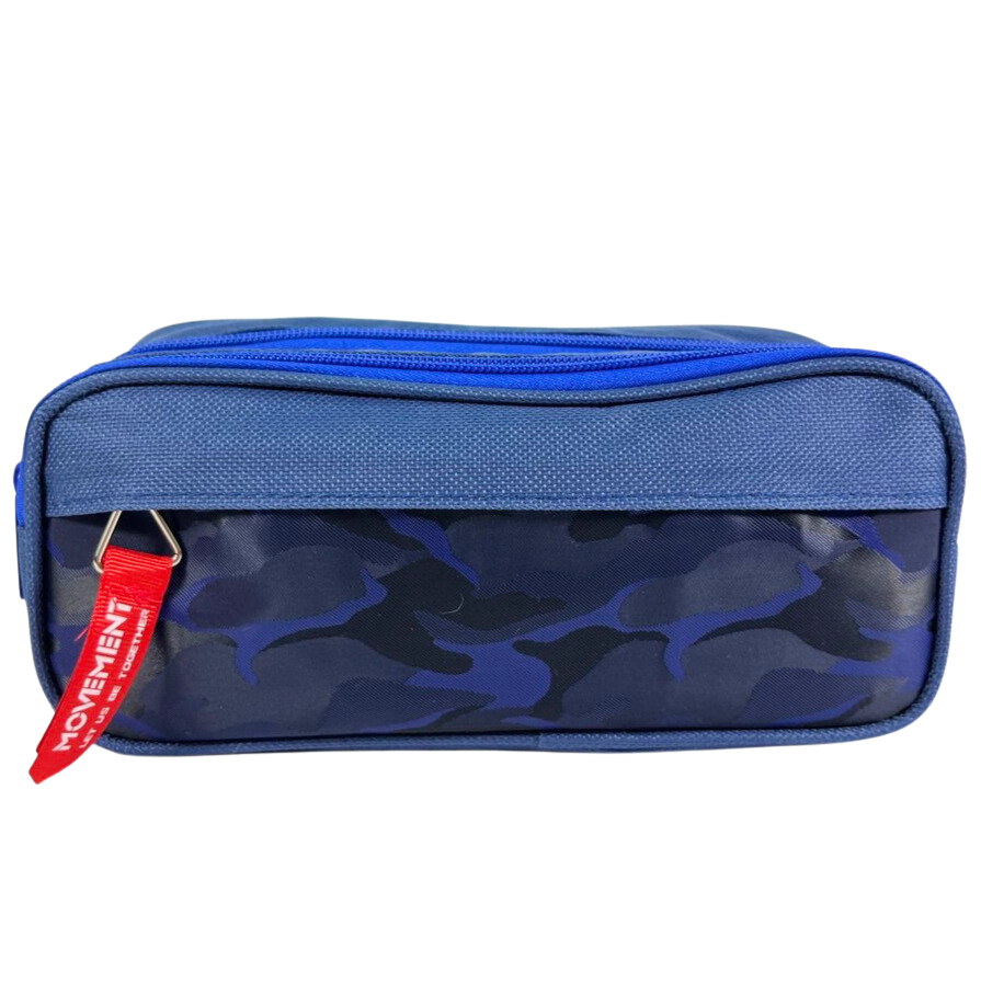 Пенал-сошетка LM №75535-7 (75537) "Мілітарі" на 2 відділення з кишенею синій, фото 1