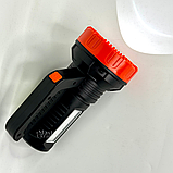 Ліхтар акумуляторний світлодіодний LED/COB, ручний ліхтарик з боковим світлом, зарядка від USB, XS-520, фото 4