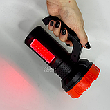 Ліхтар акумуляторний світлодіодний LED/COB, ручний ліхтарик з боковим світлом, зарядка від USB, XS-520, фото 3