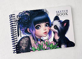 Скетчбук В6 24 аркуші На спіралі М'яка обкл. Чистий аркуш 100 г/м2 (N9852) Mandarin