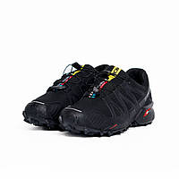 Чоловічі кросівки Salomon Speedcross 4 Black трекінгові водостійкі Саломон спортивні демісезонні чорні