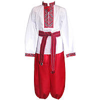 Костюм козака для хлопчика з вишиванкою та шароварами червоний