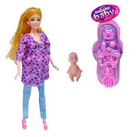 Кукла Anyali беременная блондинка с малышом для девочек от 3 лет игрушка для ролевых игр (539862)