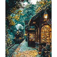 Картина за номерами Origami В очікуванні поїзда 40x50 см художнє розмальовка для творчості живопис (546426)