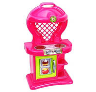 Кухня ТехноК розовая с плитой и духовкой для девочек игрушечная кухня с аксессуарами (539033)