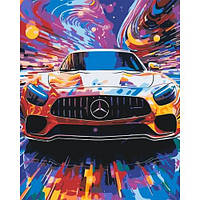Картина за номерами Мерседес від Origami полотно на підрамнику для малювання акриловими фарбами для творчості. (543436)