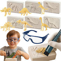 Набір розкопки динозаврів 6в1 , навчальний набір палеонтолога Kruzzel 26422 Польща