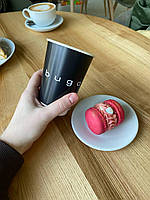 500 шт. Стакани з логотипом, двошарові білі, 340 мл.