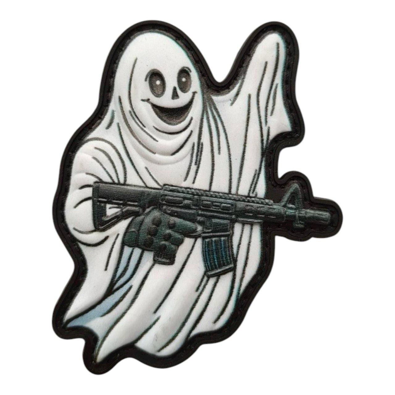 Гумовий шеврон Привид 3D ПВХ | Тактичний PVC патч Ghost