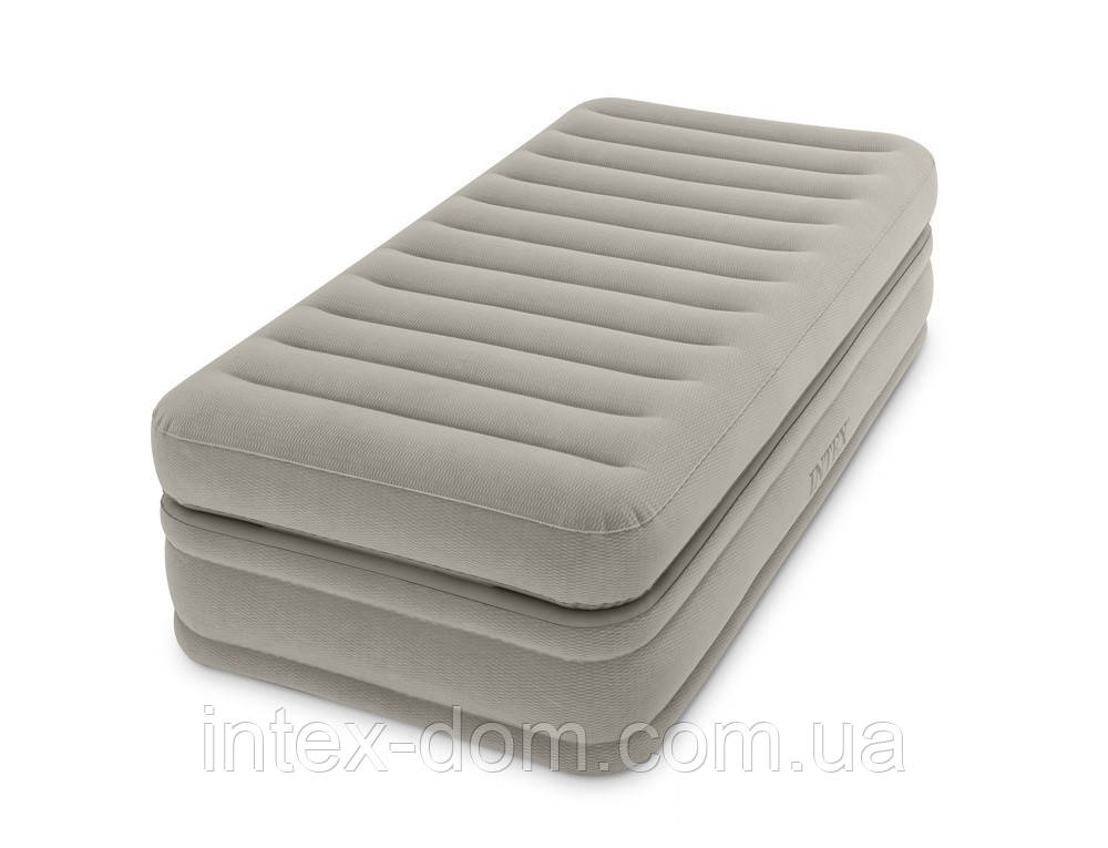 Надувне ліжко з вбудованим насосом 220В 99х191х51см Intex 64444
