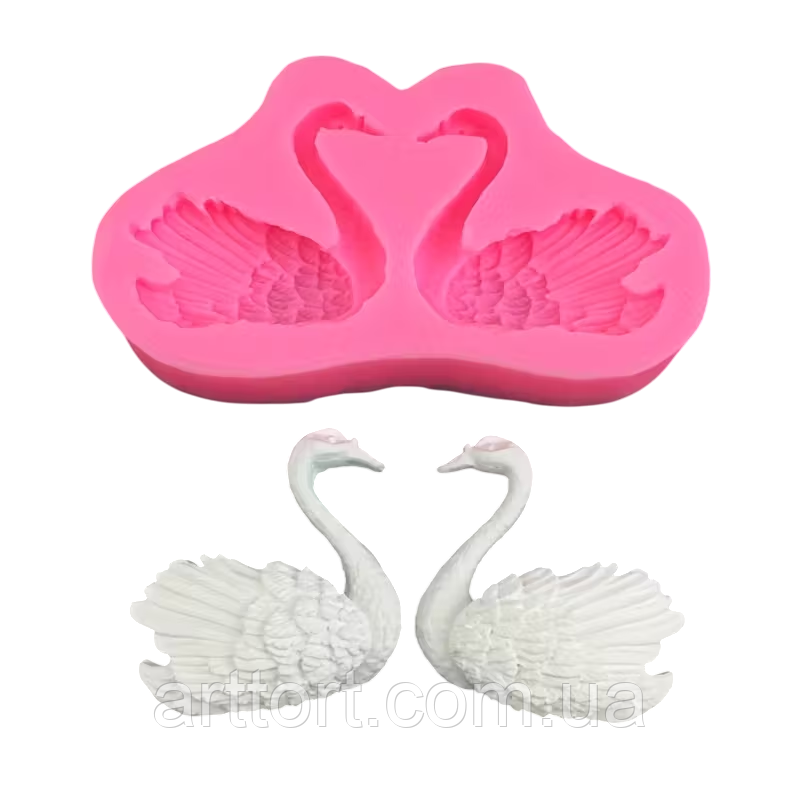 Молд силіконовий Лебеді 2, фото 1