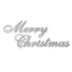 002 Напис із полістирола "Merry Chistmas" металік срібло