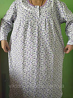Ночнушка тепла батал, нічні сорочки великих розмірів, Бавовна 100%, Узбекистан