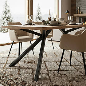 Каркас подвійний для столу з металу 1860×750 мм, H 725 мм 2 шт Чорний