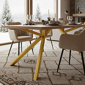 Каркас подвійний для столу з металу 1860×750 мм, H 725 мм 2 шт Золото