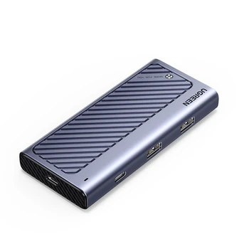 USB-концентратор хаб UGREEN USB 3.2 Gen 2 3 порта с карманом для M.2 NVMe/SATA 10Gbps Grey (CM550), фото 1