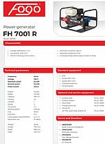 Генератор бензиновий 6,2 кВт Fogo FH7001R, фото 5
