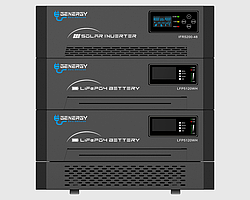 Genergy GZE-10252 Сонячний гібридний інвертор 5200 Вт з акумуляторами 10.24кВт⋅год LiFePO4 UPS MPPT WiFi