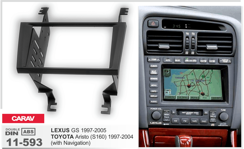 Рамка перехідна Carav 11-593 LEXUS GS 1997-2005 / TOYOTA Aristo (S160) 1997-2004 with Navigation