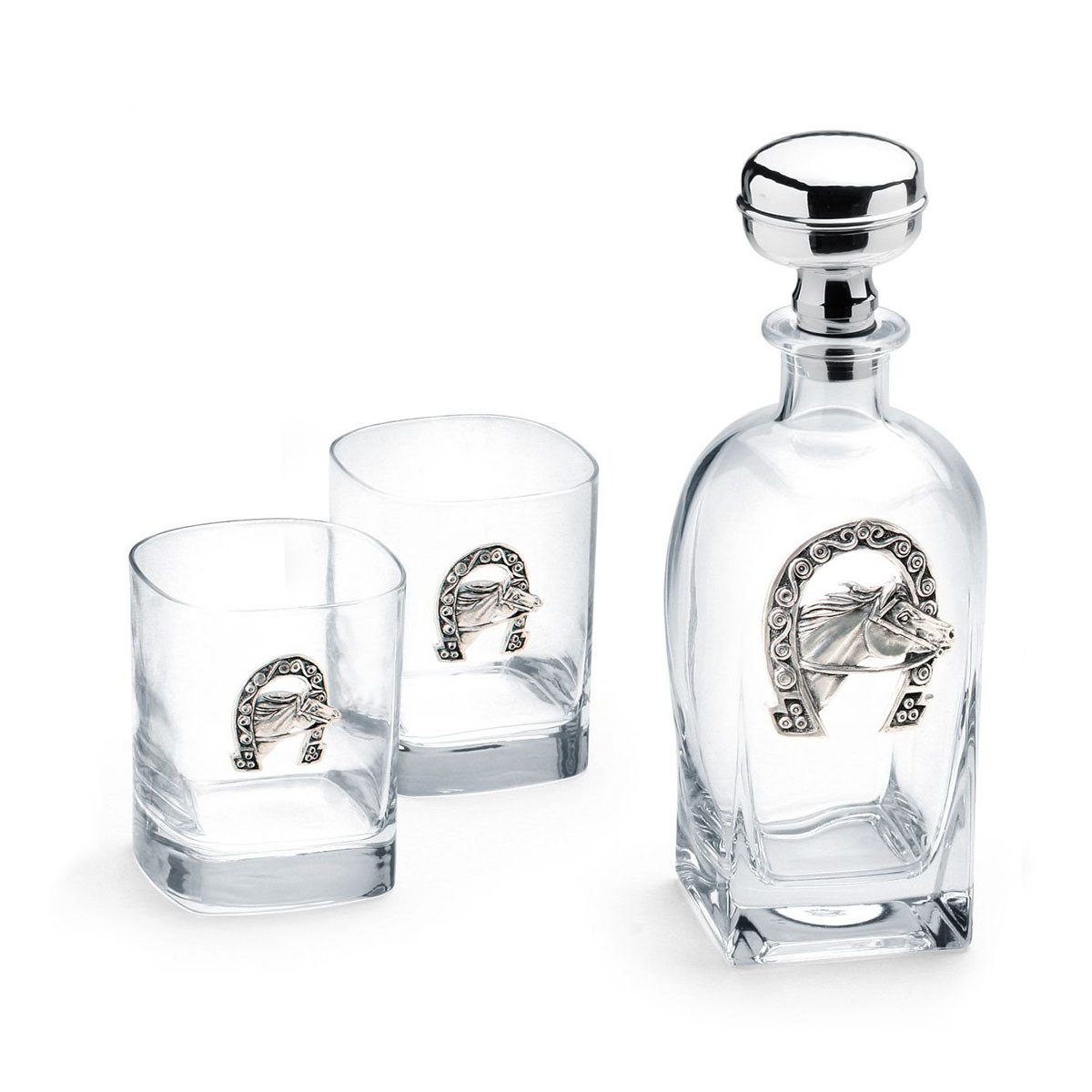 Набір для віскі “Підкова”, графин та 2 склянки, фото 1
