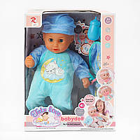 Пупс 6632 м’якотілий, п’є з пляшечки, закриває очі, аксесуари, музичний чіп, висота 36 см