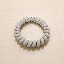 Гумка спіралька для волосся d - 5.5 см каучукова #04 сіро-блакитний колір