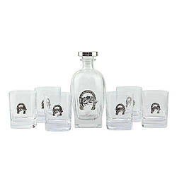 Набір для віскі “Підкова” – графин + 6 склянок, 7 предметів, срібло