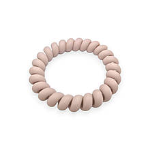 Гумка спіралька для волосся d - 5.5 см каучукова #06 пудра