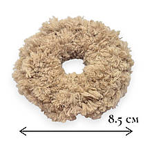 Гумка для волосся Handmade d - 8.5 см #06 світло-коричневий колір