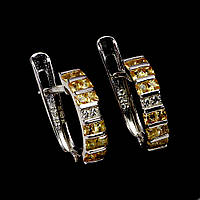 Сережки. Натуральний сапфір. Срібло 925.