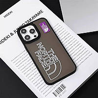 Чохол The North Face для iPhone 16 Pro Max чорний матовий із принтованим логотипом