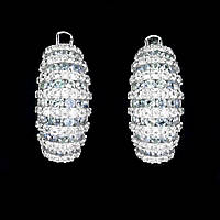 Сережки. Натуральний сапфір і топаз. Срібло 925.