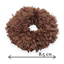 Гумка для волосся Handmade d  -8.5 см #08 темно-коричневий колір