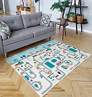 Двосторонній складаний термокилимок для дітей, Ігровий килимок дорога з ребристою поверхнею для дому