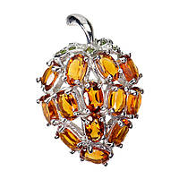 Підвіска. Натуральний цитрин. Срібло 925.